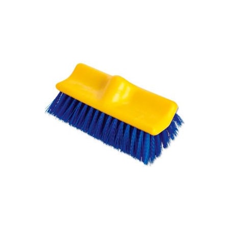 Rubbermaid Commercial Rubbermaid  10 Bi-Level Plastic Deck Scrub Brush W/ Polypropylene Fibers, Blue - RCP6337BLU, PK6 FG633700BLUE